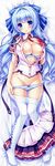  :o absurdres areola_slip areolae argyle argyle_legwear ayasaki_yuu bangs bed_sheet blazer blue_bow blue_bra blue_eyes blue_flower blue_hair blue_panties blunt_bangs blush boku_to_koi_suru_ponkotsu_akuma. bow bra bra_pull braid breast_suppress breasts buttons cleavage dakimakura eyebrows_visible_through_hair fingernails flower from_above full_body groin hair_bow hair_cubes hair_flower hair_intakes hair_ornament hand_up head_tilt highres jacket large_breasts layered_skirt long_hair looking_at_viewer lying multicolored multicolored_clothes multicolored_skirt necktie on_back open_clothes open_shirt panties panty_pull pantyhose pantyhose_pull partially_unbuttoned plaid plaid_skirt ponytail red_neckwear red_skirt sayori school_uniform shiny shiny_skin shirt short_sleeves side_braid skirt skirt_around_one_leg solo underwear wavy_hair white_legwear white_skirt 