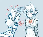  anthro blush breasts collar collar_of_keidranification collar_tag crossgender digitigrade edit featureless_breasts featureless_crotch feline female fur gender_transformation keidran mammal monochrome nude pose simple_background sketch striped_fur stripes tiger_trace tom_fischbach trace_legacy transformation twokinds webcomic 