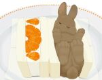  animal bread bread_slice closed_eyes commentary food fruit fruit_sandwich hashtag-only_commentary in_food lilac_(p-f_easy) napkin no_humans orange_(fruit) orange_slice original plate rabbit sandwich sleeping whipped_cream 