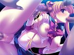  1girl areolae bishoujo_senshi_sailor_moon blonde_hair blue_eyes blush breasts censored earrings fellatio gangbang group_sex handjob jewelry large_breasts legs long_hair nipples oral penis sailor_moon saliva sex skirt sweat team-tanabe thighs torn_clothes tsukino_usagi twintails usagi_tsukino vaginal 