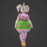 3_toes 3d_(artwork) anthro avian beak belt big_breasts bird blue_eyes blue_necktie bottomwear breasts chicken circus_chica claws clothed clothing digital_media_(artwork) feet female five_nights_at_freddy's full-length_portrait funko_pop! galliform green_bottomwear green_clothing green_skirt grey_background hair hat headgear headwear hi_res legwear looking_at_viewer necktie non-mammal_breasts octal open_clothing open_topwear open_vest party_hat pattern_clothing pattern_legwear pattern_necktie pattern_thigh_highs phasianid pigtails pink_clothing pink_hair pink_legwear pink_shirt pink_thigh_highs pink_topwear pink_vest portrait scottgames shirt simple_background skirt solo spots spotted_clothing spotted_legwear spotted_necktie spotted_thigh_highs thick_thighs thigh_highs toes topwear vest white_body wide_hips