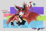  2017 anrock3 anthro bat bat_wings blue_eyes breasts clothed clothing dress eyewear fangs female footwear freedom_planet freedom_planet_2 fruit_bat fur hair hairband high_heels mammal maria_notte membranous_wings microphone multicolored_fur open_mouth red_fur red_hair shoes shorts signature simple_background solo sunglasses text tongue video_games white_fur wings zoom_layer 