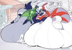 2026 ambiguous_gender american_football anthro avian beak belly big_belly big_butt bird bloated blue_body blue_feathers boot_(artist) boston_red_sox bottomwear butt car clothing digestion duo electronics facing_each_other feathers female grey_body grey_feathers grey_scales groaning_belly hand_on_belly hat headgear headwear hi_res huge_belly huge_butt imminent_vore invalid_tag lizard medium_truck mlb morbidly_obese morbidly_obese_anthro morbidly_obese_female new_england_patriots nfl obese obese_anthro obese_female overweight overweight_anthro overweight_female pants reptile res resting_on_belly scales scalie seattle_seahawks shirt smile smiling_at_another smiling_at_each_other sport sweater tail television thick topwear truck van vehicle vore weight_gain white_belly