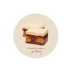  border chestnut commentary cyannism derivative_work english_commentary food food_focus grey_background no_humans original round_border wagashi white_border youkan_(food) 