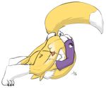  2017 animal_genitalia animal_penis anthro aogami balls canine_penis claws digimon edit male penis renamon simple_background solo toe_claws white_background 