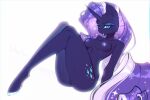 2026 absurd_res anthro areola biped blue_eyes breasts butt cutie_mark digital_drawing_(artwork) digital_media_(artwork) equid equine female front_view fur hair hasbro hi_res hooves horn idw_publishing looking_at_viewer mammal my_little_pony my_little_pony_(idw) mythological_creature mythological_equine mythology nightmare_rarity_(idw) nipples nude nude_anthro nude_female open_mouth purple_body purple_fur purple_hair purple_tail simple_background sitting solo tail teeth tongue unicorn vincher white_background