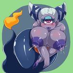  anthro big_breasts breasts female grape_jelly_(artist) insomni lactating nipples not_furry solo video_games yo-kai_watch 