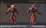  3d_(artwork) 4k absurd_res anthro axe barbarian blender_(artwork) blender_cycles_(artwork) bone bone_mask canid canine codpiece digital_media_(artwork) english_text foirgairwolf hi_res jewelry male mammal mask model_sheet mythological_canine mythological_creature mythology necklace red_body skull skull_mask solo tattoo text tribal werecanid werecanine werecreature werewolf 