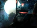  cloud cloudy_sky commentary_request earth_federation gm_(mobile_suit) gm_night_seeker gm_night_seeker_vasuki_custom gundam highres lens_flare looking_at_viewer mecha mecha_focus mobile_suit moon msv-r:_the_return_of_johnny_ridden night no_humans portrait radio_antenna red_visor robot science_fiction sky star_(sky) user_nfzu5527 