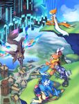 absurd_res archen avian avian_feet beak blue_body buice_(doesnotexist) buizel cramorant delibird eeveelution facial_markings fakemon fan_character feathered_crest feathered_wings feathers feet feral fossil_pokemon generation_2_pokemon generation_4_pokemon generation_5_pokemon generation_8_pokemon generation_9_pokemon green_eyes head_crest head_markings hi_res likelylikey loto_(virulence) male markings mask_(marking) membrane_(anatomy) miles_(nonine) nintendo onyx_(owenvii) otto_(soggybuizel) pokemon pokemon_(species) sprigatito tail tail_feathers thunk_(gyro) toes webbed_feet white_markings wings wobbles_(vivace) yellow_markings