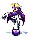  1girl ace2564 bandana beak bird bird_girl black_eyes blue_eyes bodysuit boots breasts cosplay elbow_gloves eyelashes eyeshadow eyewear_on_head full_body furry furry_female gloves headband heart heart-shaped_eyewear highres long_hair looking_at_viewer makeup purple_eyeshadow purple_fur purple_hair rouge_the_bat rouge_the_bat_(cosplay) simple_background smile solo sonic_(series) sonic_riders sonic_riders_(series) sparkle standing standing_on_one_leg sunglasses thigh_boots tinted_eyewear wave_the_swallow white_background white_gloves white_headband yellow-framed_eyewear yellow-tinted_eyewear 