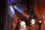  3boys aang avatar:_the_last_airbender avatar_legends bald balding beard commentary english_commentary facial_hair highres iroh long_beard male_focus mintothesoul multiple_boys old old_man topknot uncle_and_nephew zuko 