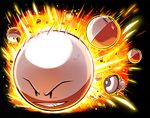  bad_pixiv_id ball black_background electrode explosion foongus gen_1_pokemon gen_5_pokemon kaia_(dwngravitymen) no_humans pokemon pokemon_(creature) voltorb 