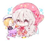  animal blonde_hair blush cardcaptor_sakura chibi cosplay daidouji_tomoyo daidouji_tomoyo_(cosplay) dress fuuin_no_tsue gloves hair_over_one_eye hat hoshi_shouko idolmaster idolmaster_cinderella_girls kawaii_boku_to_142's kero kinomoto_sakura kinomoto_sakura_(cosplay) koshimizu_sachiko looking_at_viewer magical_girl multiple_girls open_mouth pink_hat school_uniform shirasaka_koume short_hair smile tears tomoeda_elementary_school_uniform wand white_gloves white_hair wings 