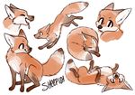  canine character_concept cute fox mammal multiple_poses pose red_fox sheepish vulpes_vulpes 