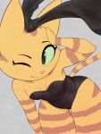 2026 3:4 alternate_costume anthro bare_shoulders bent_arm big_ears big_eyes biped black_clothing black_eyebrows black_leotard breasts bunny_costume cheek_tuft clothed clothed_anthro clothed_female clothing costume cutegraphite digital_drawing_(artwork) digital_media_(artwork) domestic_cat eyebrows eyelashes facial_markings facial_tuft fake_ears fake_rabbit_ears felid feline felis female fingers fran_(litterbox_comics) fur fur_tuft glistening glistening_eyes glistening_nose green_eyes green_sclera grey_background hand_on_head hand_on_own_head head_markings hi_res humanoid_hands iris leaning leaning_forward legs_together leotard light_body light_fur light_markings litterbox_comics long_eyelashes looking_at_viewer mammal markings mature_anthro mature_female medium_breasts mouth_closed navel_outline one_eye_closed orange_body orange_ears orange_fur orange_markings orange_stripes orange_tail pink_nose pointy_ears portrait pose prick_ears pupils simple_background smile smiling_at_viewer smirk smirking_at_viewer solo standing striped_arms striped_body striped_face striped_fur striped_head striped_legs striped_markings striped_shoulder striped_tail stripes tabby_cat tail tail_markings textured_background thick_thighs thigh_gap three-quarter_portrait tuft wink winking_at_viewer