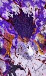 1boy absurdres angry animal_ears black_hair claws clenched_teeth commentary_request crack cracked_floor devil_fruit_power fighting haki_(one_piece) highres leopard leopard_boy leopard_ears leopard_tail long_hair male_focus one_piece rob_lucci satomaru31000 sharp_teeth solo tail teeth 
