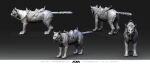 2026 3d_(artwork) 4_toes 5_toes absurd_res adia_studios ambiguous_feral ambiguous_gender autodesk_maya_(artwork) cheek_tuft claws company_name concept_art digital_media_(artwork) email empty_eyes english_description english_text facial_tuft feet felid feline feral fluffy fluffy_ears fluffy_tail fur gradient_background grey_body grey_claws grey_fur grey_sclera grey_tail greyscale hi_res highguard_(game) leg_tuft light lighting long_tail looking_at_viewer lynx mammal monochrome mouth_closed official_art paws quadruped reins saddle shaded simple_background solo standing substance_painter_(artwork) tail text toe_claws toes tuft turnaround unknown_artist url zbrush_(artwork)