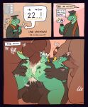 absurd_res anal anal_penetration animal_genitalia anthro anthro_on_anthro anthro_penetrated anthro_penetrating anthro_penetrating_anthro balls big_balls big_penis bodily_fluids comic cum cum_in_ass cum_inside dialogue dinosaur english_text erection fellatio gangbang genital_fluids genital_slit genitals green_body group group_sex hi_res huge_balls huge_penis luvamisguilty male male/male male_penetrated male_penetrating male_penetrating_male nude onomatopoeia oral penetration penile penile_penetration penis penis_in_ass prehistoric_species reptile rough_sex scalie sex slit_penetration slit_play sound_effects tail text thick_penis thick_thighs triple_penetration