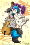  2017 blush cello duo equine friendship_is_magic horn horse inuhoshi-to-darkpen mammal musical_instrument my_little_pony octavia_(mlp) pony record unicorn vinyl_record vinyl_scratch_(mlp) 