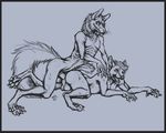  2016 ahegao anal anal_penetration anthro anthro_on_anthro canine coyote duo from_behind_position jakthedrox kneeling looking_at_viewer looking_pleasured lying male male/male male_penetrating mammal nude on_floor open_mouth penetration pinned sex speed_bump_position 