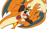  abdominal_bulge anal anal_penetration anthro anthro_on_feral balls bestiality big_dom_small_sub canine charizard feral fox knot male male/male mammal mega_charizard mega_charizard_y mega_evolution nintendo open_mouth penetration pok&eacute;mon renard_foxx size_difference slit tongue tongue_out video_games view_from_below 