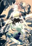  1girl 5boys absurdres closed_eyes cross_val_vol_yelvori dabura_karaba earrings highres hoop_earrings horns itadori_yuji iwasaki_yuuji jewelry jujutsu_kaisen jujutsu_kaisen_modulo long_hair mahoraga_(jujutsu_kaisen) marulu_val_vol_yelvori multiple_boys okkotsu_tsurugi okkotsu_yuuka ring shikigami short_hair simurian 