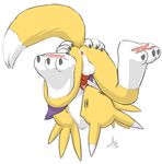  2017 animal_genitalia animal_penis anthro anus aogami autofellatio balls canine_penis claws digimon edit hi_res licking male masturbation oral penis renamon simple_background solo toe_claws tongue tongue_out white_background 