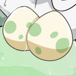  1girl colored_skin cropped egg egg_laying el.eliott.jpg gardevoir green_background highres paid_reward_available pokemon pokemon_(creature) pokemon_egg pussy_juice sitting spread_legs sweat white_skin 