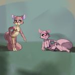  2015 animal_crossing annoyed anthro arctic_wolf big_breasts bikini blue_eyes blush breasts canine clothed clothing duo erijt female flat_chested freya_(animal_crossing) fur hair lying mammal multicolored_fur nintendo on_side orange_eyes outside panties pink_fur pointing side-tie_bikini standing swimsuit tan_fur two_tone_fur underwear video_games white_fur white_hair whitney_(animal_crossing) wolf 