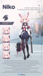  1girl absurdres animal_ear_fluff animal_ears armband bag black_gloves black_shoes blue_archive blue_eyes child_(isoliya) closed_eyes closed_mouth commentary english_commentary english_text fingerless_gloves fox_ears fox_girl gloves gun halo highres holding holding_weapon logo multiple_expressions multiple_views neckerchief niko_(blue_archive) official_art pink_hair pleated_skirt pump_action red_armband red_neckerchief remington_870 sailor_collar school_uniform serafuku shoes short_hair shotgun skirt standing stun_grenade thigh_strap throat_microphone weapon 