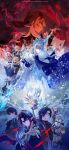  6+boys 6+girls abstract_background absurdres aether_(genshin_impact) aether_(night_hunt_in_snow)_(genshin_impact) ahoge aiming aiming_at_viewer anastasya_feodorovna_snezhnaya arlecchino_(genshin_impact) arms_up artist_name ascot asymmetrical_gloves ballerina bare_shoulders birthmark black_bow black_choker black_coat black_dress black_eyes black_gloves black_hair black_hairband black_jacket black_scarf black_shirt black_sleeves black_veil blonde_hair blue_ascot blue_cape blue_dress blue_eyes blue_gem blue_gloves blue_hair blue_hat blue_jacket blue_robe blue_sash blue_shirt blue_vest blunt_bangs boots bow braid braided_bun breasts bright_pupils brother_and_sister brown_hair brown_thighhighs cape castle chest_bow choker circlet closed_eyes closed_mouth coat collared_shirt commentary cowboy_shot dancing day detached_sleeves dress drill_hair drill_sidelocks earpiece earrings elbow_gloves empty_eyes english_commentary everyone facial_hair fatui_coat feather_hair_ornament feathers floating_cape floating_clothes floating_hair flower flower-shaped_pupils flying frilled_hairband frills from_behind from_side full_body fur-trimmed_coat fur-trimmed_jacket fur-trimmed_robe fur-trimmed_sleeves fur_trim gem genshin_impact ghost glasses gloves grey-framed_eyewear grey_hair grey_jacket grey_sky grey_vest gun hair_between_eyes hair_bow hair_bun hair_flower hair_ornament hairband halo hand_up hands_up hat highres holding holding_gun holding_polearm holding_weapon jacket jewelry kokoshnik leg_up long_dress long_hair long_sleeves looking_at_viewer looking_to_the_side low-braided_long_hair low-tied_long_hair low_ponytail lumine_(genshin_impact) lumine_(night_hunt_in_snow)_(genshin_impact) mandarin_collar mask mask_on_head mechanical_halo medium_breasts medium_hair military_jacket military_uniform mother_and_child mother_and_son mountain multicolored_hair multiple_boys multiple_girls mustache noy_(genshin_impact) odette_(genshin_impact) official_alternate_costume open_clothes open_coat open_jacket orange_hair outdoors paimon_(genshin_impact) pale_skin pantalone_(genshin_impact) pantyhose parent_and_child pendant pointy_ears pointy_nose polearm ponytail puffy_long_sleeves puffy_sleeves pulcinella_(genshin_impact) purple_eyes red_background red_cape red_eyes red_gem red_hair red_mask red_pupils red_shirt robe romper ronova_(genshin_impact) round_eyewear royal_robe sakon04 sandrone_(genshin_impact) sash scarf semi-rimless_eyewear shirt shoes short_dress short_hair short_hair_with_long_locks short_sleeves siblings sidelocks single_braid sky smile snowflake_pupils snowflakes snowing spear standing standing_on_one_leg star_(symbol) star_hair_ornament strapless strapless_dress streaked_hair symbol-shaped_pupils tartaglia_(genshin_impact) thighhighs top_hat turtleneck turtleneck_shirt two-tone_dress two-tone_hair upper_body v-shaped_eyebrows valeriy_(genshin_impact) veil very_long_hair vest wavy_hair weapon white_ascot white_boots white_bow white_dress white_feathers white_flower white_gloves white_hair white_hairband white_jacket white_pantyhose white_pupils white_romper white_shirt white_shoes white_sleeves white_thighhighs wide_sleeves x-shaped_pupils yellow_eyes 