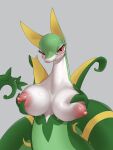 2026 3:4 areola azre big_breasts breast_fondling breast_play breasts busty_feral closed_smile digital_drawing_(artwork) digital_media_(artwork) erect_nipples eyelashes female female_feral feral fingers fondling front_view generation_5_pokemon glistening glistening_areola glistening_breasts glistening_eyes glistening_nipples green_body grey_background half-length_portrait hand_on_breast hi_res iris looking_at_viewer markings mouth_closed nintendo nipple_dip nipples pink_areola pink_nipples pokemon pokemon_(species) portrait pupils red_eyes seductive self_fondle serpentine serperior shaded simple_background smile smiling_at_viewer snout tail white_body white_breasts yellow_body yellow_markings