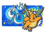  dragonair dragonite dratini no_humans pokemon pokemon_(creature) yuki_usa 