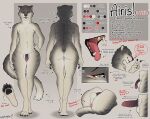 4_toes 5_fingers airis_(notafurrytho) anthro anus backsack balls bedroom_eyes black_claws black_nose black_pawpads blep butt claws color_swatch countershading cutaway digital_media_(artwork) english_text erection eyebrows eyelashes eyeliner feet felid femboy fingers flaccid fluffy fluffy_tail foreskin fur genitals gesture grey_body grey_eyes grey_fur grey_stripes hand_gesture heart_pupils heart_symbol hi_res humanoid_genitalia humanoid_penis lidded_eyes looking_at_viewer makeup male mammal markings model_sheet narrowed_eyes neck_tuft nipples notafurrytho nude open_mouth pantherine pawpads paws penis perineum pink_anus realistic_penis_size rear_view red_eyeliner seductive simple_background smile snow_leopard solo standing stripes tail teeth text toe_claws toes tongue tongue_out tuft unretracted_foreskin v_sign white_body white_fur