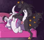 2018 2_horns anthro anus areola arm_grab bed big_breasts big_butt biped black_body black_fur black_hair bodily_fluids breasts butt claws closed_smile countershade_butt countershade_fur countershade_scales countershade_torso countershading digitigrade duo erection female female_penetrated fluffy fluffy_tail fuf fur furniture generation_6_pokemon generation_7_pokemon genital_fluids genitals hair hi_res highlights_(coloring) hooves horn humanoid_genitalia humanoid_vulva inside long_hair looking_at_another looking_at_partner looking_back looking_back_at_another looking_back_at_partner looking_pleasured lying lying_on_bed male male/female male_penetrating male_penetrating_female medium_hair mega_ampharos mega_evolution mouth_closed multicolored_body multicolored_scales navel nintendo nipples nude on_bed on_front open_mouth penetration penile penile_penetration penis penis_in_vagina pink_body pink_highlights pink_scales pokemon pokemon_(species) pokemorph reverse_countershading salazzle scales sex sharp_teeth shiny_pokemon smile step_position tail teeth thick_thighs toe_claws tongue tongue_out two_tone_body two_tone_scales unguligrade vaginal vaginal_fluids vaginal_fluids_on_penis vaginal_penetration vulva white_body white_countershading white_fur white_scales