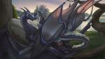 16:9 2022 2_horns 4_toes 5_fingers animal_genitalia anus artist_logo artist_name boulder braided_mane brown_eyes claws countershade_neck countershade_scales countershade_tail countershade_torso countershading cowgirl_position detailed_background digital_media_(artwork) digital_painting_(artwork) digitigrade dragon duo erection european_mythology feet female female_penetrated feral feral_on_feral feral_penetrated feral_penetrating feral_penetrating_feral finger_claws fingers from_front_position genital_slit genitals grass grey_body grey_claws grey_scales hi_res horn jadedragoness knot knotted_penis lake logo looking_at_another looking_at_partner luntuke lying male male/female male_penetrating male_penetrating_female mane membrane_(anatomy) membranous_wings mouth_closed mythological_creature mythological_scalie mythology nix_(dracoexlibris) non-mammal_vulva on_back on_bottom on_top outside painting_(artwork) penetration penile penile_penetration penis penis_in_vagina pink_penis plant purple_vulva quadruped reclining ridged_horn rock scales scalie sex shaded side_view silk snout soft_shading spread_wings tail tapering_tail text toe_claws toes tree vaginal vaginal_penetration veil ventral_scales vulva western_dragon white_body white_claws white_countershading white_horn white_mane white_scales widescreen wing_claws wings