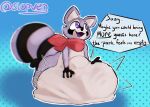 after_vore ambiguous_anthro ambiguous_gender ambiguous_pred ambiguous_prey anthro anthro_pred belly big_belly black_body black_feet black_fur black_hands black_nose black_striped_tail black_stripes bone_imprints bones_in_stomach death dialogue digestion digital_drawing_(artwork) digital_media_(artwork) english_text fatal_vore feet fur hand_on_belly hand_on_own_belly hi_res indigo_park kerchief looking_away male_(lore) mammal markings motion_lines neckerchief neckwear pred_focus procyonid purple_arms purple_body purple_ears purple_eyes purple_fur purple_head purple_legs purple_tail raccoon rambley_raccoon red_kerchief requesting serven signature simple_background size_difference skull_imprint slosh sloshing sloshing_belly smaller_pred solo speech_bubble striped_markings striped_tail stripes tail tail_markings talking_to_viewer text unseen_prey vore white_belly white_body white_fur white_inner_ear white_snout willing_pred