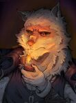 absurd_res anthro black_nose black_sclera canid canine canis claws clothed clothed_anthro clothed_male clothing dated death_(puss_in_boots) dreamworks fur grey_body grey_fur hi_res humanoid_hands lighter male mammal puss_in_boots_(franchise) red_eyes ronin_0lv3an signature solo wolf