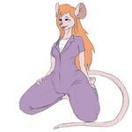  anthro august_(artist) camel_toe chip_&#039;n_dale_rescue_rangers clothed clothing disney female gadget_hackwrench hair mammal mouse open_mouth rodent simple_background smile solo thick_thighs white_background 