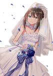  artist_name bad_id bad_pixiv_id bangs bare_shoulders blue_flower blue_rose blunt_bangs blurry blush bouquet breasts bridal_veil bride brown_hair choker cleavage closed_mouth collarbone cowboy_shot crying crying_with_eyes_open dress dutch_angle earrings elbow_gloves eternal_bloom_(idolmaster) eyebrows_visible_through_hair flower glint gloves goyain green_eyes happy_tears highres holding holding_bouquet idolmaster idolmaster_cinderella_girls idolmaster_cinderella_girls_starlight_stage jewelry lace lace-trimmed_dress lace_trim looking_at_viewer medium_breasts motion_blur necklace petals pink_flower pink_rose rose shibuya_rin sidelocks simple_background smile solo sparkle standing strapless strapless_dress tears tiara veil wedding_dress white_background white_choker white_dress white_flower white_gloves white_rose 