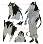2026 antennae_(anatomy) anthro aquatic black_body black_skin blaze_(marking) blush blush_lines closed_smile clothed clothed_anthro clothed_male clothing collared_shirt confident confident_anthro confident_male countershade_arms countershade_face countershade_hands countershading covering covering_face dipstick_antennae dress_shirt embarrassed expression_sheet facial_markings fin fish footwear forehead_markings front_view furrowed_eyebrows gills grey_body grey_skin hand_in_pocket hands_in_front head_fin head_markings head_tail humanoid_hands jewelry long_tail male male_anthro manta_ray markings model_sheet mouth_closed multicolored_antennae multicolored_body multicolored_skin narrowed_eyes neck_gills necklace occipital_markings palms_up pockets pseudo_ears pseudo_hair ray_(fish) sandals sd_planb shaded shirt shoes short_sleeved_shirt short_sleeves side_view slim_anthro slim_male smile soft_shading solo squiggle_mouth standing tail tapering_snout three-quarter_view topwear unusual_anatomy