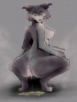 3:4 anthro anus areola beastars bodily_fluids breasts brown_body brown_fur butt canid canine canis crouching female fur genital_fluids genitals hi_res juno_(beastars) looking_back mammal nipples nude nude_female peeing_on_ground perineum purple_eyes shylittlewolf solo tailless urine urine_on_ground urine_pool urine_stream vulva wolf