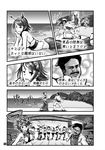  6+girls admiral_(kantai_collection) beach character_request choufu_shimin comic dancing gloves greyscale hat headgear jacket kantai_collection military military_uniform monochrome multiple_girls mutsu_(kantai_collection) naval_uniform open_clothes open_jacket page_number peaked_cap rajinikanth sleeveless smile translated uniform 