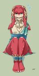  arms_behind_back cleave_gag cloth_gag feet foot gag gagged mipha nintendo the_legend_of_zelda tied tied_up zelda 