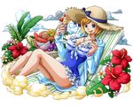  1girl bikini koala_(one_piece) one_piece simple_background solo tagme 