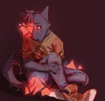  ambiguous_gender anthro cat clothed clothing crying feline mae_(nitw) mammal night_in_the_woods solo tears unknown_artist 