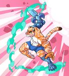  2017 anthro clothing feline male mammal melee_weapon solo sword tiger underwear vasuki weapon 