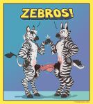 2025 aliasing animal_genitalia animal_penis anthro aseprite_(artwork) balls big_penis black_balls black_hooves black_penis blue_eyes border brown_eyes cel_shading dialogue digital_drawing_(artwork) digital_media_(artwork) disney duo dyyrlysh equid equine equine_genitalia equine_penis erection eye_contact fur gene_zebraxton gene_zebrowski genitals gesture gradient_background hand_on_hip hand_on_own_hip hi_res high_five hoof_hands hooves huge_penis looking_at_another male male/male mammal multicolored_penis navel nude open_mouth penile penis penises_touching pink_penis shaded simple_background snout standing striped_body striped_fur stripes tail tail_tuft tuft two_tone_penis unguligrade yellow_border zebra zootopia