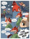 absurd_res anthro canid canine comic dialogue disney duo english_text fennec_fox finnick_(zootopia) fox hi_res kuuneho male mammal nick_wilde red_fox sad smile speech_bubble text true_fox zootopia